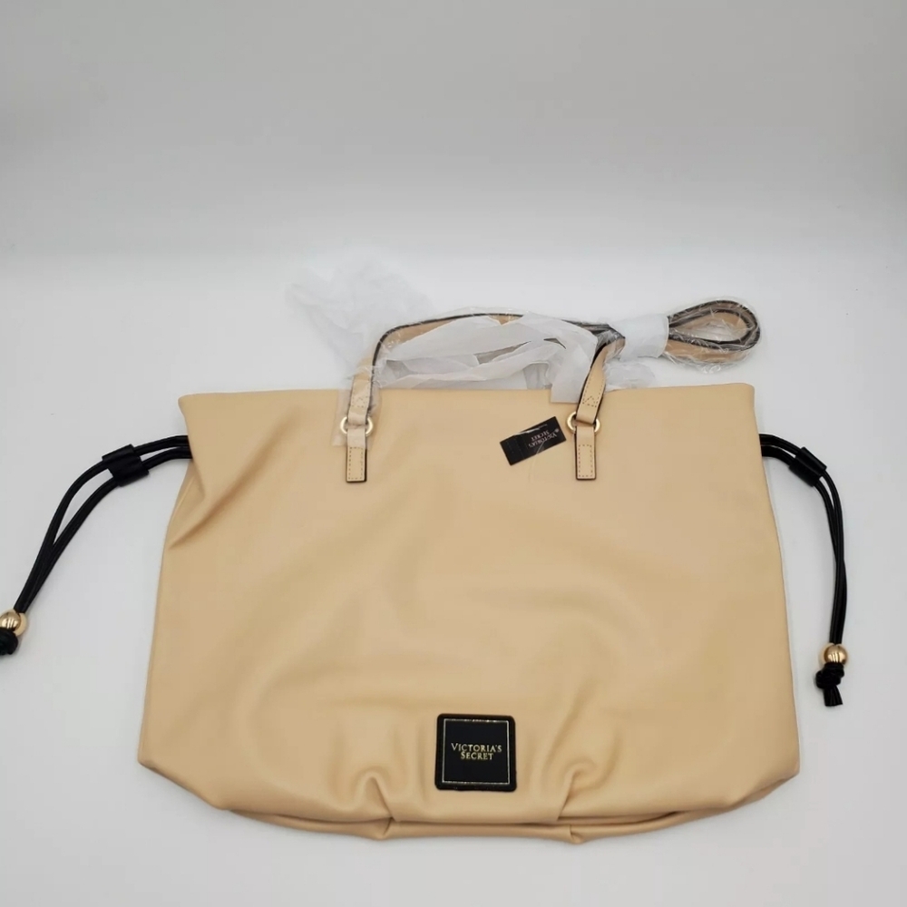 Victoria Secret Cinch top Tote Bare Faux Leather Purse NWT